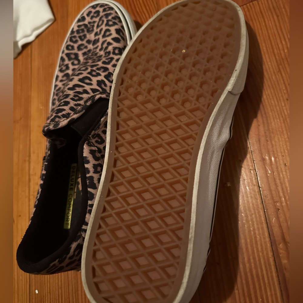 Womens Leopard Print Slip-On Vans - image 3